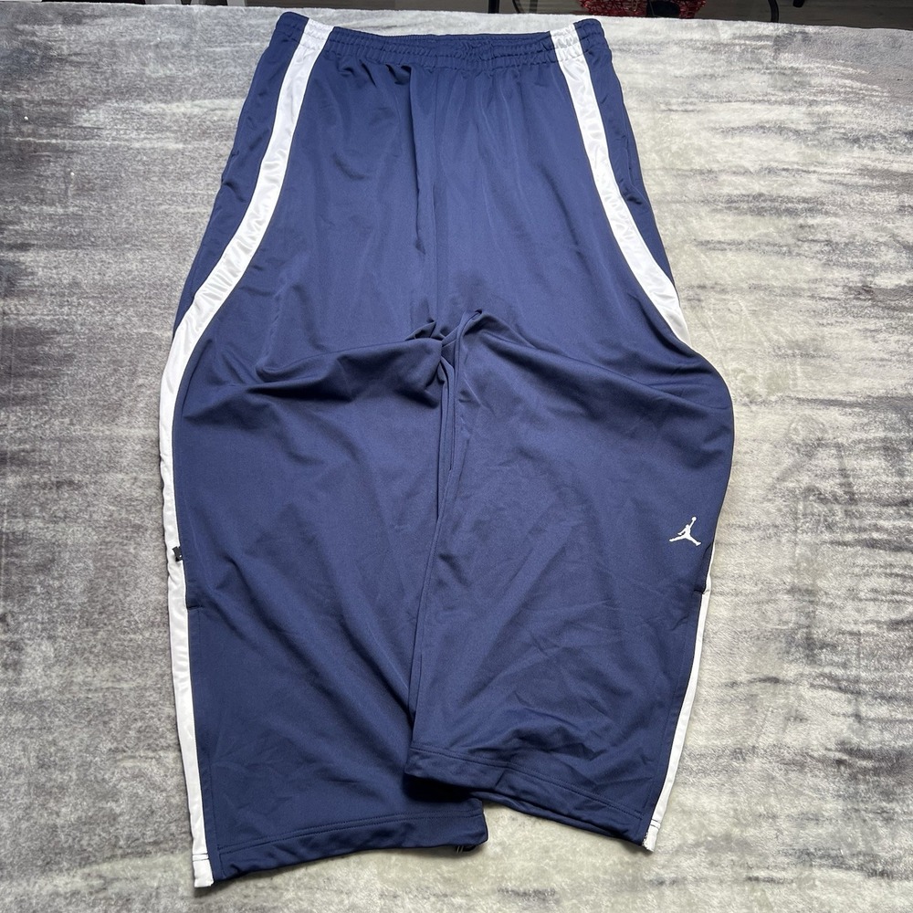 Nike Air Jordan Pants Mens 3XL Tall Blue Jumpman Basketball Warm Up Baggy Loose